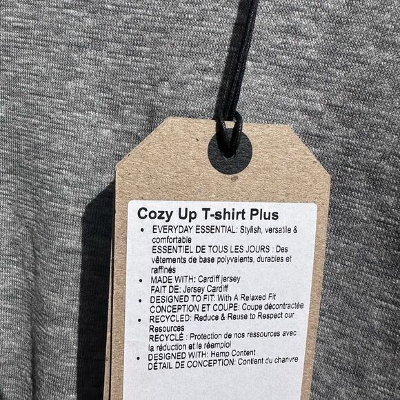 Prana $49 Women's Cozy Up Short Sleeve Crew Neck T-Shirt Heather Gray 1X NEW - Picture 4 of 4